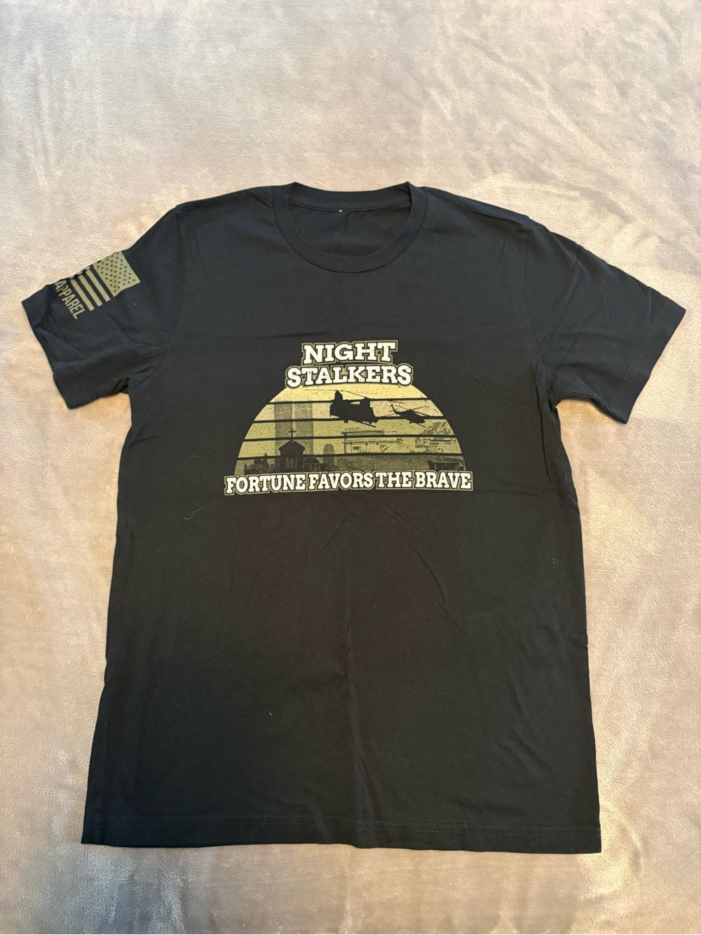 Nine Line Night Stalkers Black Graphic Short Sleeve Tee